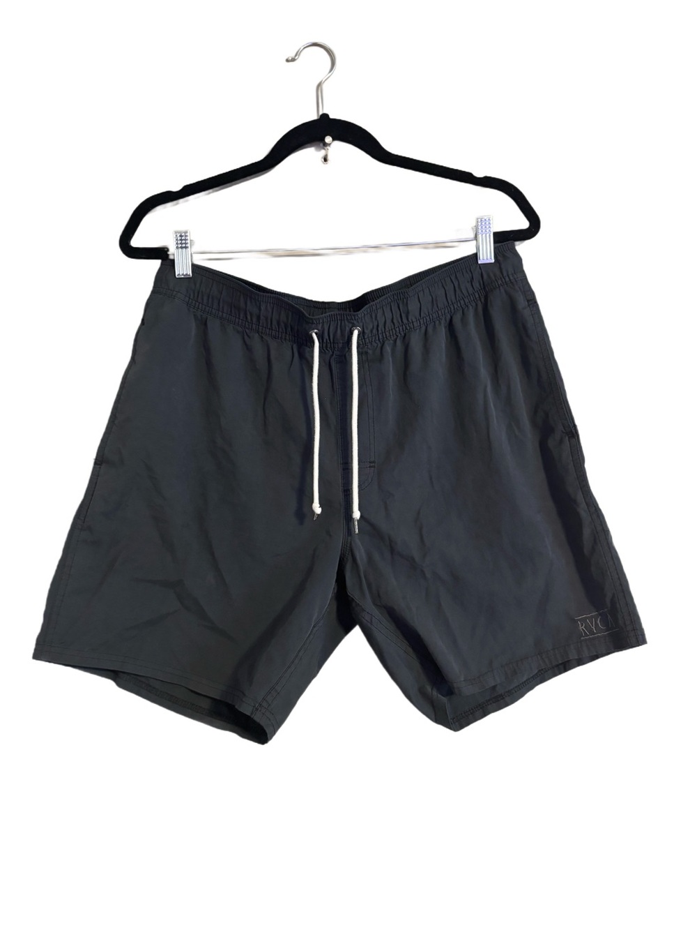 RVCA 2-in-1 Hybrid Shorts Charcoal Walking or Board, Zip Back Pocket Men’s L